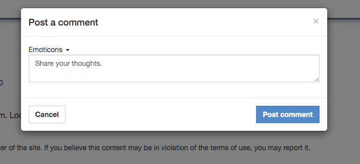 comment box